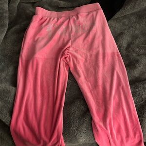 Y2k pink playboy velvet pants